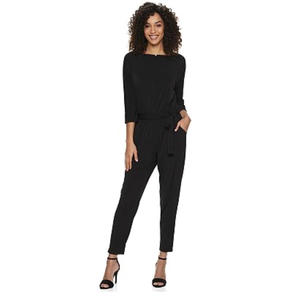 Nina Leonard Black Jumpsuit Size XL